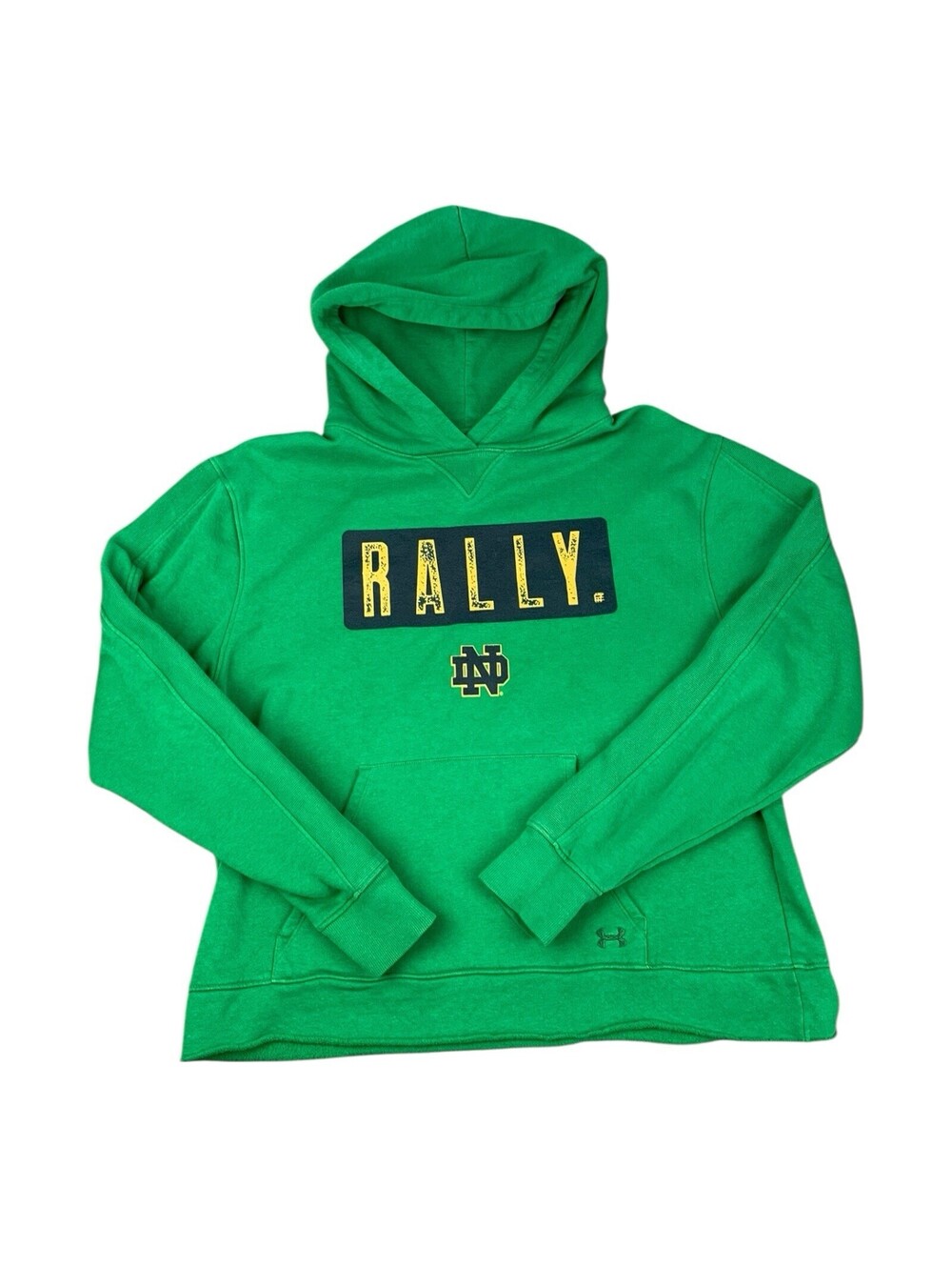 Notre Dame Fighting Irish Green Hoodie Sweatshirt Under Armour RALLY Men Medium